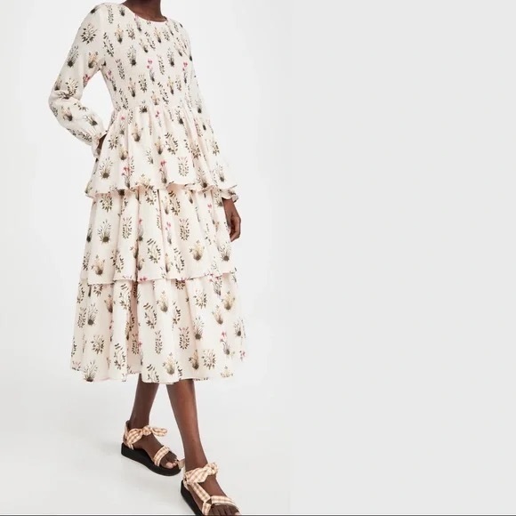 Meadows Floral Printed Tiered Dress - Picture 2 of 10